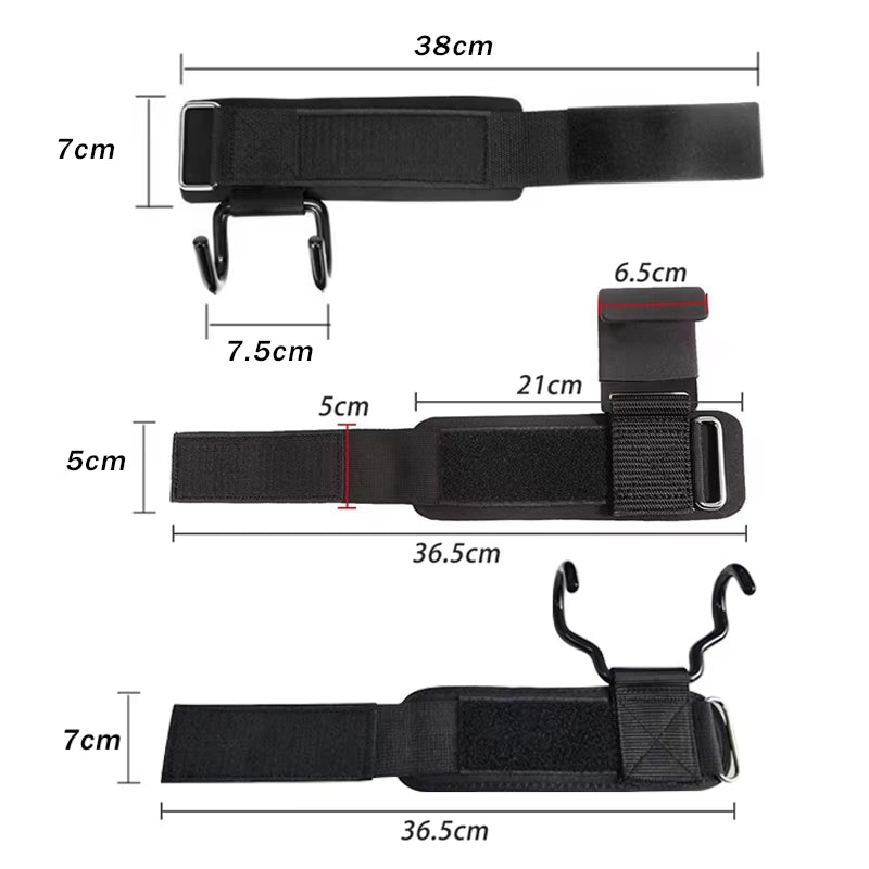 Weight Lifting Hooks Weight Lifting Grips Heavy Duty Pull up Straps Adjustable Powerlifting Support Hooks Straps for Gym Workout